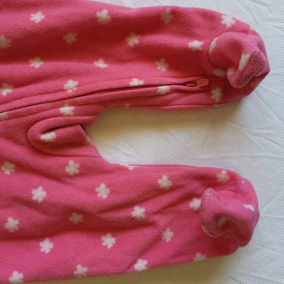 carter's little sister fleece 2-way zipper footie sleeper pajamas 3 months baby - Picture 4 of 6